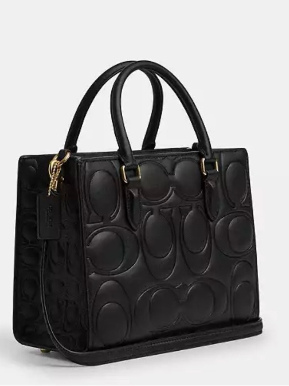 Coach Maggie Small Tote Black Quilted Top-Handle Crossbody Bag - Picture 2 of 4